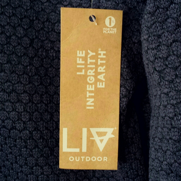 NWT Liv Outdoor Men's Blue Textured Knit 1/4 Zip Pullover S - Picture 10 of 14
